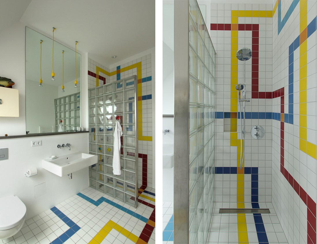 Badezimmerdesign inspiriert von U-Bahn Plan